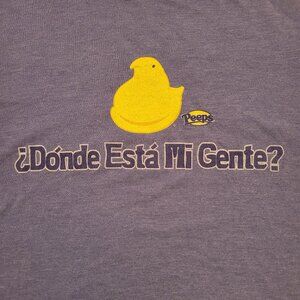 Vintage "Donde Esta Mi Gente" Peeps Graphic Tee Shirt (Size Small)